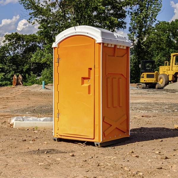 how often are the portable restrooms cleaned and serviced during a rental period in Tremont IL